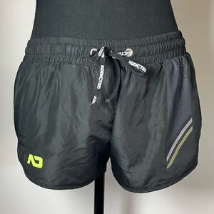 Addicted Brands Black Athletic Shorts with Neon Accents